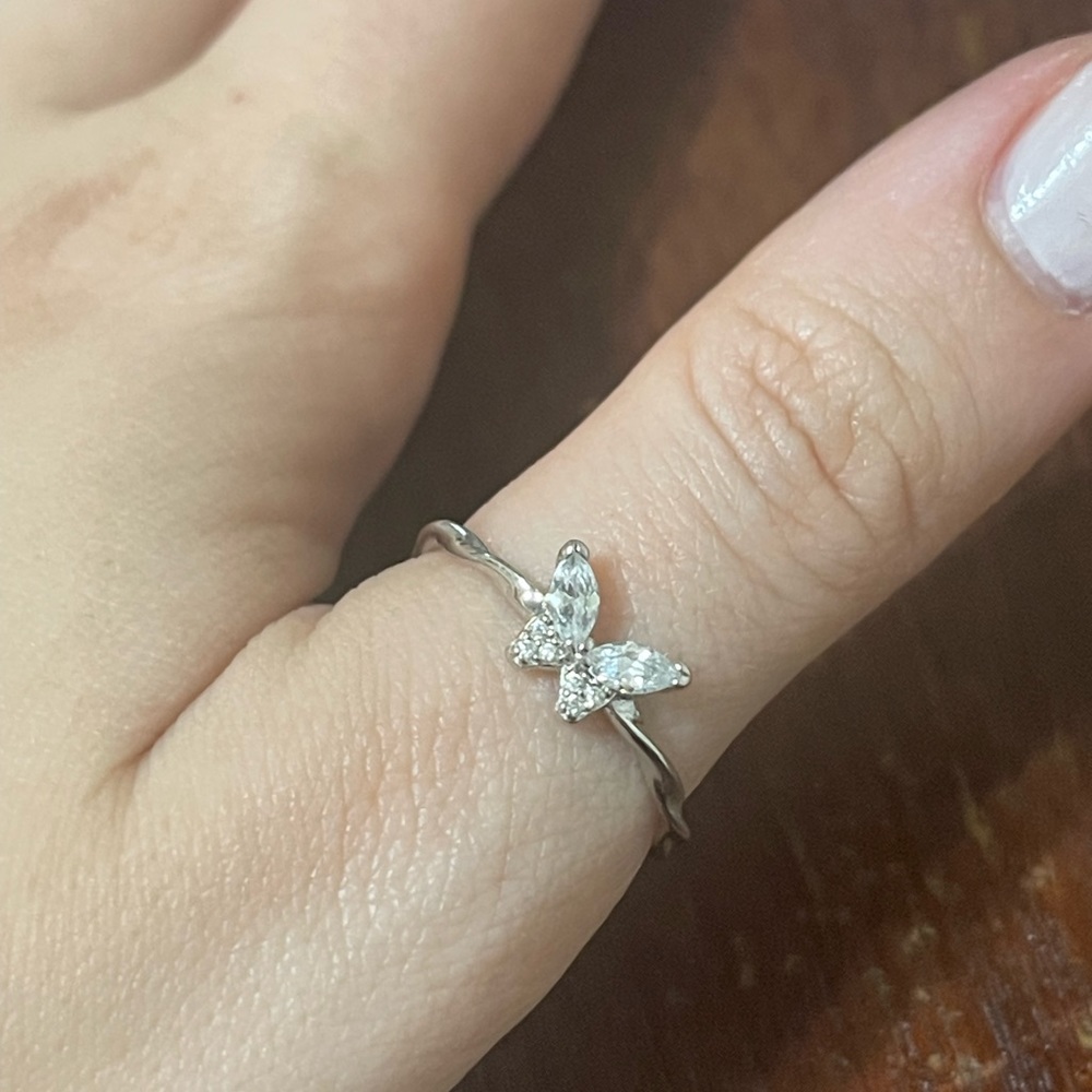 50%OFF Butterfly Ring Silverplated | Size 7